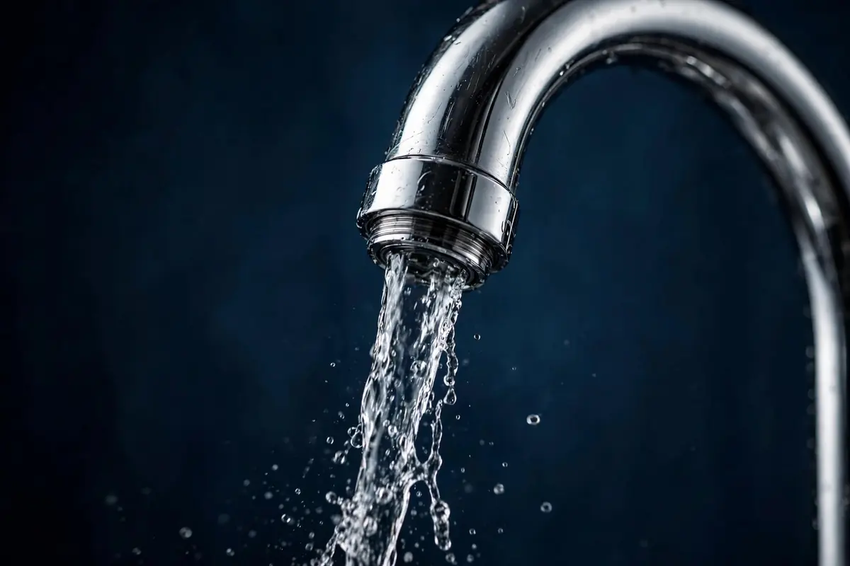 Modern kitchen faucet in a Chantilly home